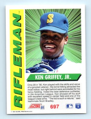 1991 Score #697 Ken Griffey Jr. Seattle Mariners