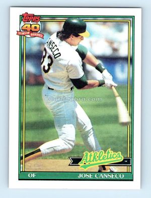 1991 Topps #700 Jose Canseco Oakland Athletics