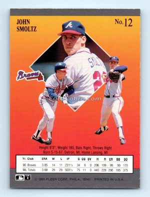 1991 Ultra #12 John Smoltz Atlanta Braves