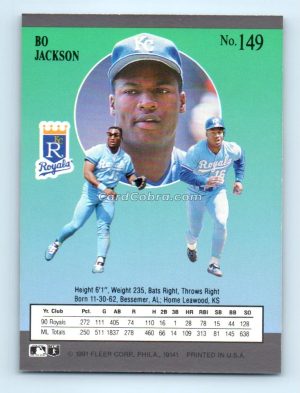 1991 Ultra #149 Bo Jackson Kansas City Royals