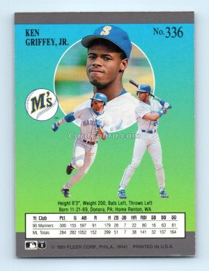 1991 Ultra #336 Ken Griffey Jr. Seattle Mariners