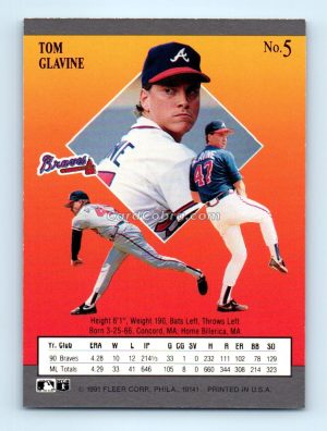 1991 Ultra #5 Tom Glavine Atlanta Braves