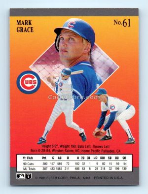 1991 Ultra #61 Mark Grace Chicago Cubs