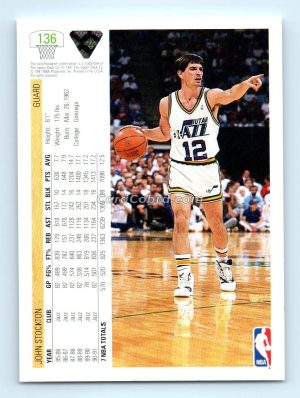 1991 Upper Deck #136 John Stockton Utah Jazz