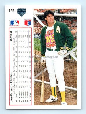 1991 Upper Deck #155 Jose Canseco Oakland Athletics