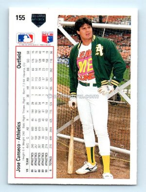 1991 Upper Deck #155 Jose Canseco Oakland Athletics