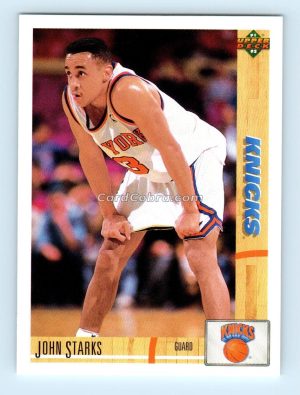 1991 Upper Deck #219 John Starks New York Knicks Rookie Card