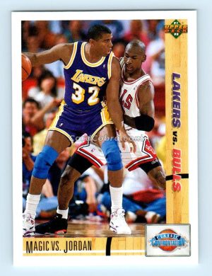 1991 Upper Deck #34 Magic Johnson/Michael Jordan Los Angeles Lakers/Chicago Bulls