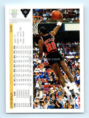 1991 Upper Deck #357 Clyde Drexler Portland Trail Blazers