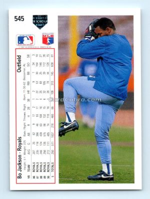 1991 Upper Deck #545 Bo Jackson Kansas City Royals