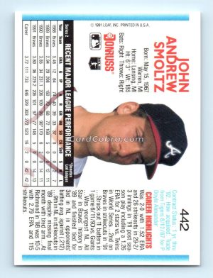 1992 Donruss #442 John Smoltz Atlanta Braves