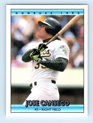 1992 Donruss #548 Jose Canseco Oakland Athletics