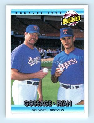 1992 Donruss #555 Nolan Ryan/Rich Gossage Texas Rangers