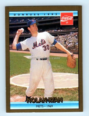 1992 Donruss Coca-Cola Nolan Ryan #3 Nolan Ryan New York Mets