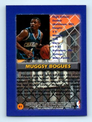 1992 Finest #51 Muggsy Bogues Charlotte Hornets