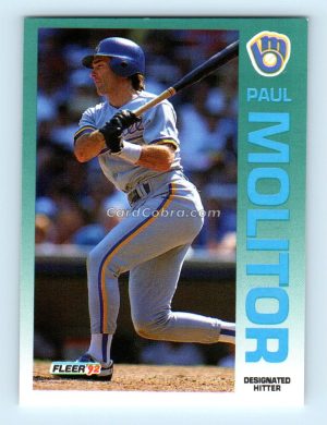 1992 Fleer #182 Paul Molitor Milwaukee Brewers