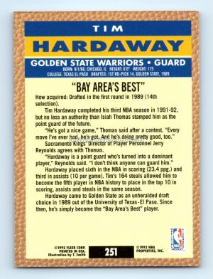 1992 Fleer #251 Tim Hardaway Golden State Warriors