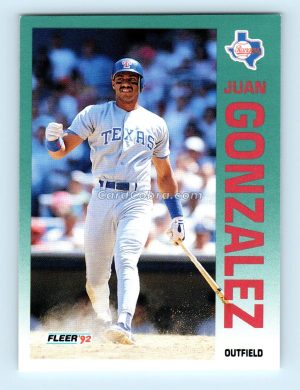 1992 Fleer #304 Juan Gonzalez Texas Rangers