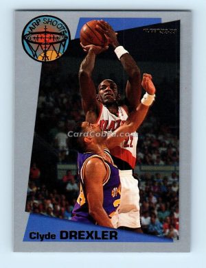 1992 Fleer Sharpshooters #13 Clyde Drexler Portland Trail Blazers