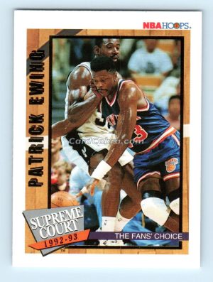 1992 Hoops Supreme Court #SC4 Patrick Ewing New York Knicks