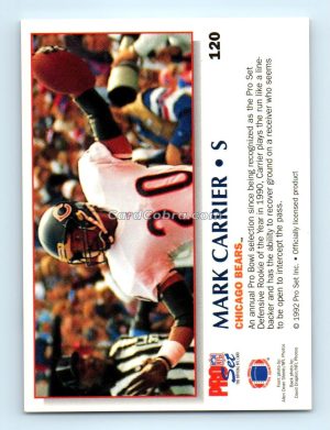 1992 Pro Set Power #120 Mark Carrier Chicago Bears