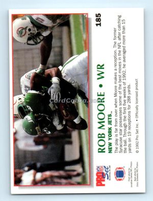 1992 Pro Set Power #185 Rob Moore New York Jets