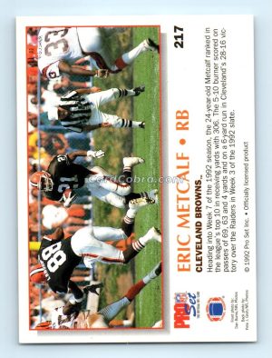 1992 Pro Set Power #217 Eric Metcalf Cleveland Browns