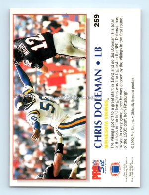 1992 Pro Set Power #259 Chris Doleman Minnesota Vikings