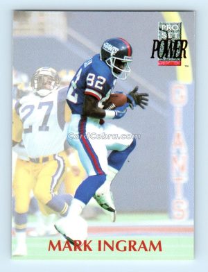 1992 Pro Set Power #279 Mark Ingram New York Giants