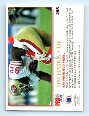 1992 Pro Set Power #295 Tim Harris San Francisco 49ers