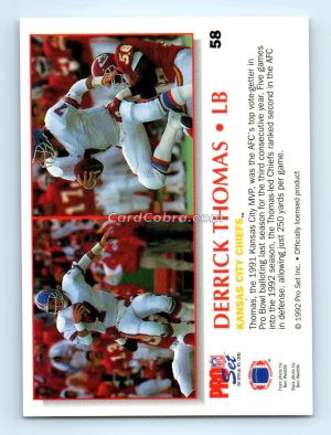 1992 Pro Set Power #58 Derrick Thomas Kansas City Chiefs