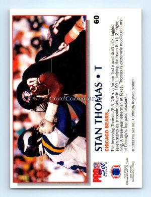 1992 Pro Set Power #60 Stan Thomas Chicago Bears