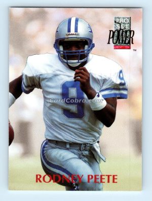 1992 Pro Set Power #9 Rodney Peete Detroit Lions