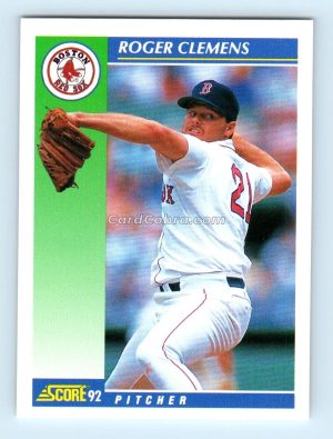 1992 Score #21 Roger Clemens Boston Red Sox