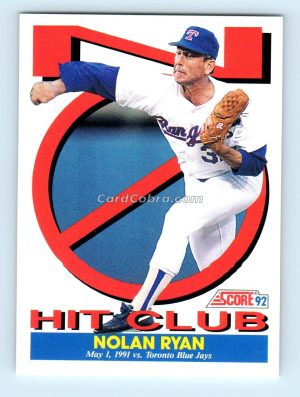 1992 Score #425 Nolan Ryan Texas Rangers