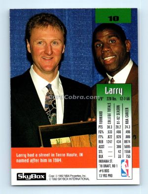 1992 SkyBox #10 Larry Bird Boston Celtics