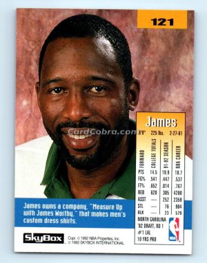 1992 SkyBox #121 James Worthy Los Angeles Lakers