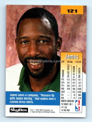 1992 SkyBox #121 James Worthy Los Angeles Lakers