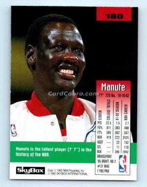 1992 SkyBox #180 Manute Bol Philadelphia 76ers