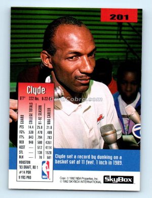 1992 SkyBox #201 Clyde Drexler Portland Trail Blazers