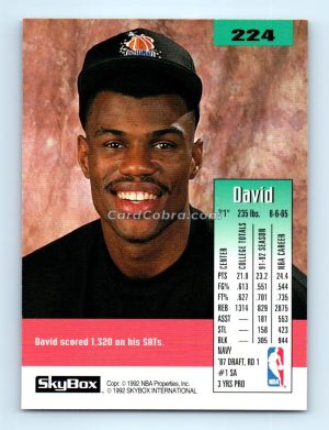 1992 SkyBox #224 David Robinson San Antonio Spurs