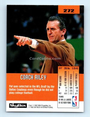 1992 SkyBox #272 Pat Riley New York Knicks