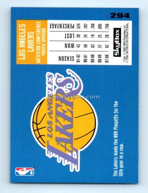 1992 SkyBox #294 Vlade Divac Los Angeles Lakers