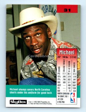 1992 SkyBox #31 Michael Jordan Chicago Bulls