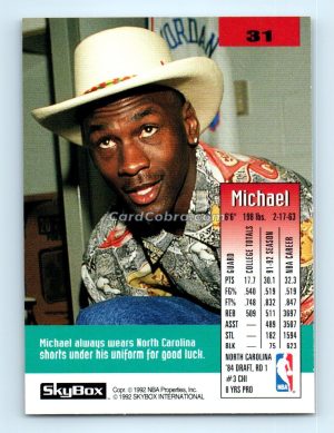 1992 SkyBox #31 Michael Jordan Chicago Bulls