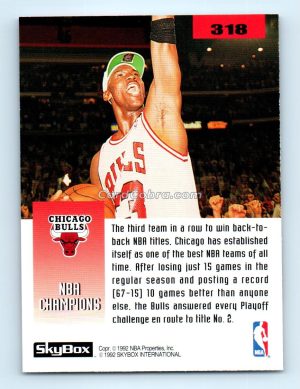 1992 SkyBox #318 Chicago Bulls Chicago Bulls