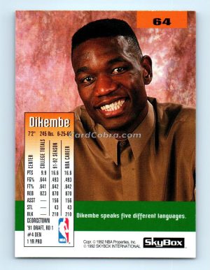 1992 SkyBox #64 Dikembe Mutombo Denver Nuggets