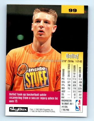 1992 SkyBox #99 Detlef Schrempf Indiana Pacers