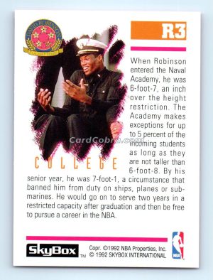 1992 SkyBox David Robinson Flagship Series #R3 David Robinson Navy