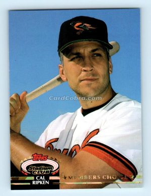 1992 Stadium Club Members Choice #595 Cal Ripken Jr. Baltimore Orioles